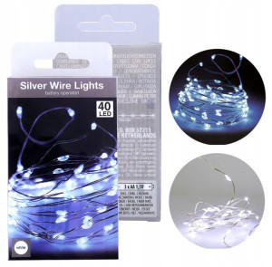 Lampki Druciki Led Na Baterie Białe Zimne Światło