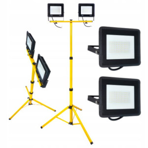 2x Naświetlacz Halogen Led 100w + Statyw Budowlany