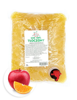 Sok Jabłko Pomarańcza 3l SADY DOLINA NOTECI 100% NFC w worku