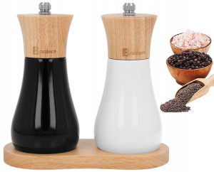Zestaw Drewninych Ręcznych Młynków Pieprzu Soli