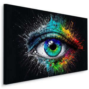 Obraz CANVAS Do Salonu Abstrakcja Oko Farby Sztuka Dekoracja 100cm x 70cm