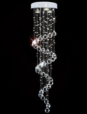 Lampa Kryształowa Żyrandol Kryształowy Spirala L