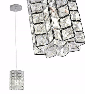 Żyrandol Lampa Wisząca Kryształowa Nad Stół Wyspę