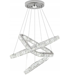 Lampa Led Wisząca Kryształowa Trójkąty Kryształki