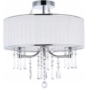 Lampa Sufitowa Kryształowa Żyrandol Lucie Biały