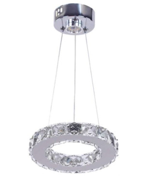 Mała Lampa Wisząca Kryształowa Led Ring Koło