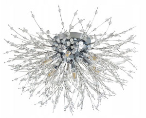Lampa Plafon Żyrandol Kryształki Chrom Cella Ø50cm