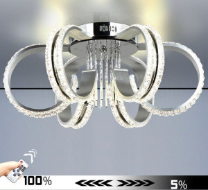 Lampa Kirsten Led Kryształowa Plafon + Pilot Ściemniacz