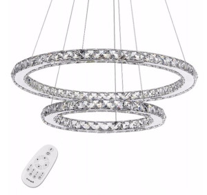 Lampa Kryształowa Led Ring 48w Ø50cm + Pilot