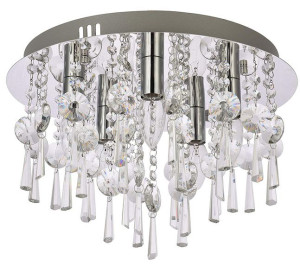 Plafon Lampa Kryształowa Żyrandol Kryształki Ø40cm