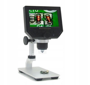 Mikroskop cyfrowy 600x + LCD + 8LED Statyw BTE-553