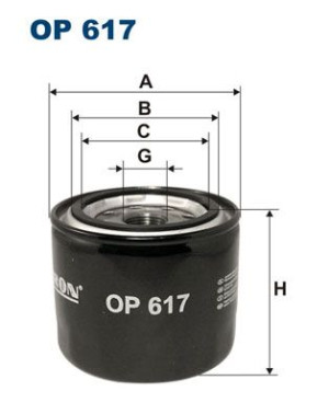 Filtr oleju FILTRON OP617 W81180