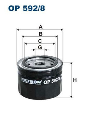 Filtr oleju FILTRON OP592/8 W91428