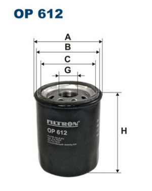 Filtr oleju FILTRON OP612 W6104