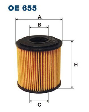 Filtr oleju FILTRON OE655 HU68X