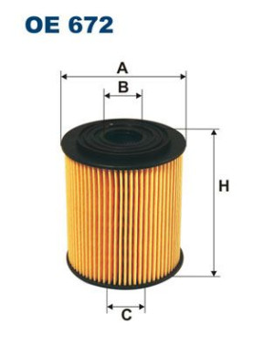 Filtr oleju FILTRON OE672 HU8161X