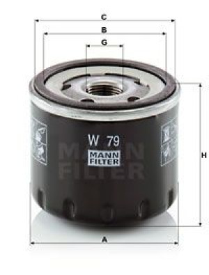 Filtr oleju MANN-FILTER W79