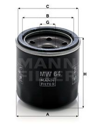 Filtr oleju MANN-FILTER MW64