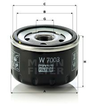 Filtr oleju MANN-FILTER W7003