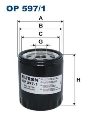 Filtr oleju FILTRON OP597/1 SHY114302