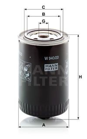 Filtr oleju MANN-FILTER W940/20 W94020