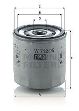 Filtr oleju MANN-FILTER W712/95 W71295