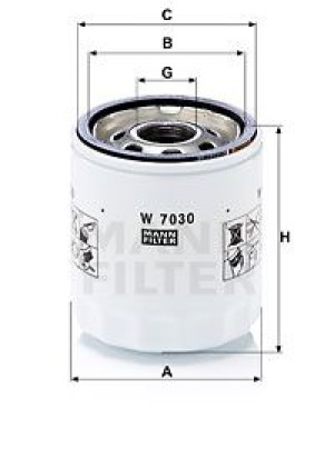 Filtr oleju MANN+HUMMEL W7030 ADA102112