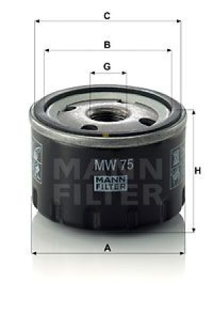 Filtr oleju MANN-FILTER MW75