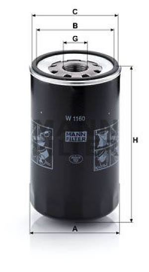 Filtr oleju MANN-FILTER W1160