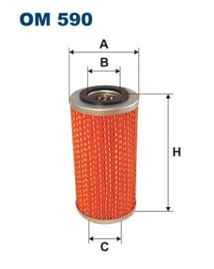 Filtr oleju FILTRON OM590 H804X