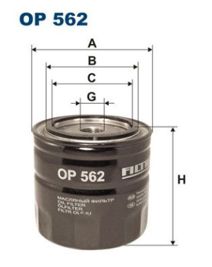 Filtr oleju FILTRON OP562 W92080