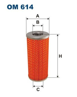 Filtr oleju FILTRON OM614 H712K