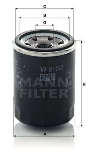 Filtr oleju MANN-FILTER W610/2 W6102