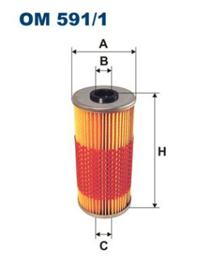 Filtr oleju FILTRON OM591/1 H8291X