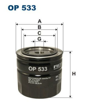 Filtr oleju FILTRON OP533 W9161
