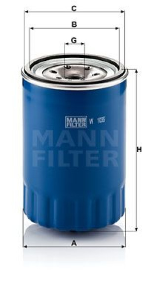 Filtr oleju MANN-FILTER W1035