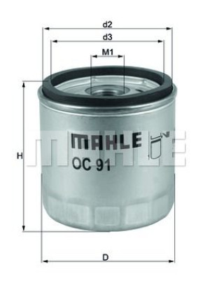 Filtr Oleju Bmw Mahle Oc91d Mw712