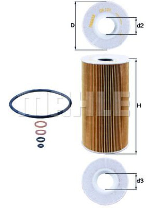 Filtr Oleju Mahle Ox126d Hu8481x Bmw 5 E34,e36,e39
