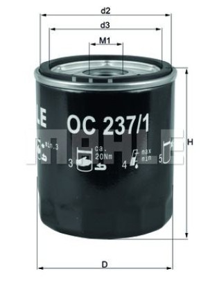 Filtr Oleju Land Rover Mahle Oc2371 W71315