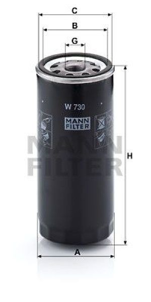 Filtr oleju MANN-FILTER W730
