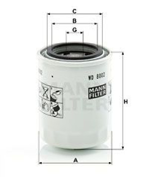 Filtr oleju MANN-FILTER WD8002