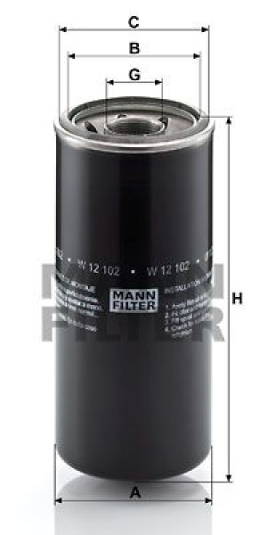 Filtr oleju MANN-FILTER W12102