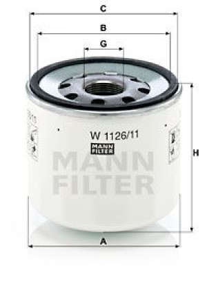 Filtr oleju MANN-FILTER W1126/11 W112611