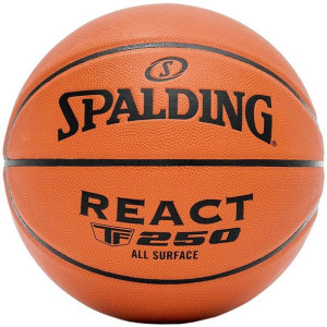 Piłka koszykowa spalding react tf-250 rozm. 7 brązowa 76801z