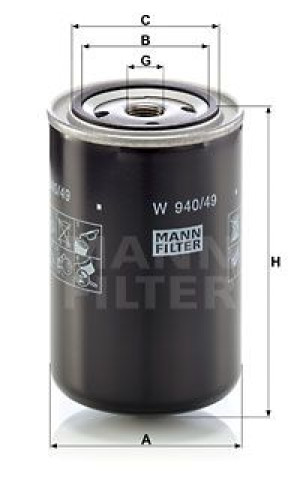 Filtr oleju MANN-FILTER W940/49 W94049