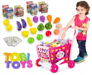 WÓZEK SKLEPOWY NA ZAKUPY KOSZYK ZESTAW Supermarket