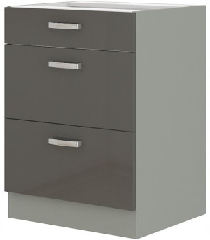 Szafka kuchenna szuflady 60 Smartbox. Szary połysk
