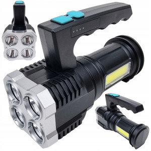 Latarka Akumulatorowa Usb Led Szperacz Reflektor