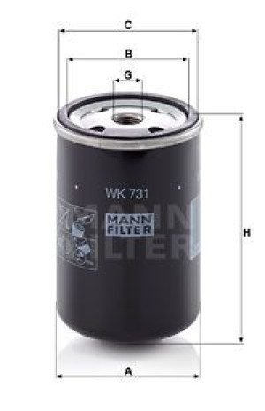 Filtr paliwa MANN-FILTER WK731