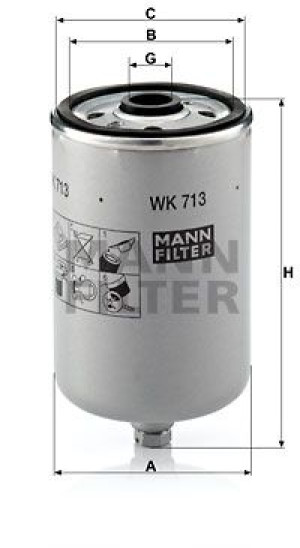 Filtr paliwa MANN-FILTER WK713